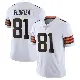 ＃81 Men's Luke Floriea White Limited Cleveland Browns Vapor Untouchable Jersey
