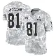 ＃81 Men's Michael Woods II Arctic Camo Limited Cleveland Browns 2024 Salute to Service Jersey