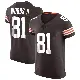 ＃81 Men's Michael Woods II Brown Elite Cleveland Browns Vapor Jersey