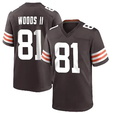 ＃81 Men's Michael Woods II Brown Game Cleveland Browns Team Color Jersey