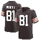 ＃81 Men's Michael Woods II Brown Game Cleveland Browns Team Color Jersey