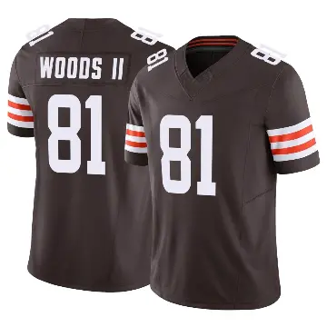 ＃81 Men's Michael Woods II Brown Limited Cleveland Browns Vapor F.U.S.E. Jersey