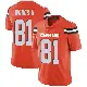 ＃81 Men's Michael Woods II Orange Limited Cleveland Browns Alternate Vapor Untouchable Jersey