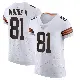 ＃81 Men's Michael Woods II White Elite Cleveland Browns Vapor Jersey