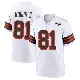 ＃81 Men's Michael Woods II White Game Cleveland Browns 1946 Collection Alternate Jersey