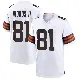 ＃81 Men's Michael Woods II White Game Cleveland Browns Jersey