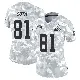 ＃81 Women's Chase Cota Arctic Camo Limited Cleveland Browns 2024 Salute to Service Jersey