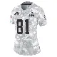＃81 Women's Chase Cota Arctic Camo Limited Cleveland Browns 2024 Salute to Service Jersey