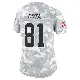 ＃81 Women's Chase Cota Arctic Camo Limited Cleveland Browns 2024 Salute to Service Jersey