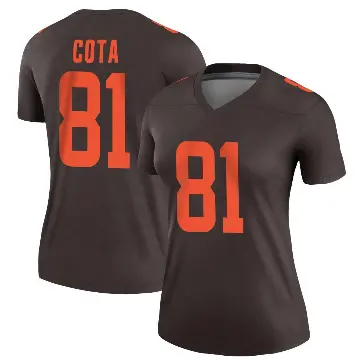 ＃81 Women's Chase Cota Brown Legend Cleveland Browns Alternate Jersey