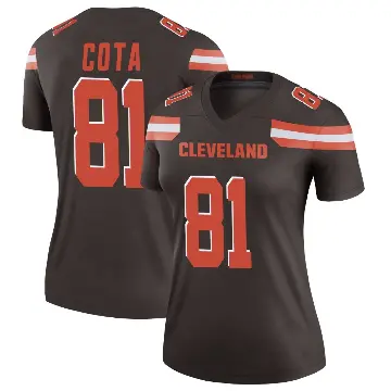 ＃81 Women's Chase Cota Brown Legend Cleveland Browns Jersey