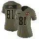 ＃81 Women's Chase Cota Olive Limited Cleveland Browns 2025 Salute to Service Jersey