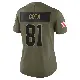 ＃81 Women's Chase Cota Olive Limited Cleveland Browns 2025 Salute to Service Jersey