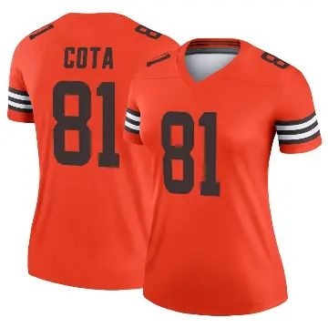 ＃81 Women's Chase Cota Orange Legend Cleveland Browns Inverted Jersey