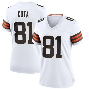 ＃81 Women's Chase Cota White Game Cleveland Browns Jersey