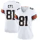 ＃81 Women's Chase Cota White Game Cleveland Browns Jersey