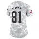 ＃81 Women's Luke Floriea Arctic Camo Limited Cleveland Browns 2024 Salute to Service Jersey