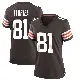 ＃81 Women's Luke Floriea Brown Game Cleveland Browns Team Color Jersey