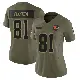＃81 Women's Luke Floriea Olive Limited Cleveland Browns 2025 Salute to Service Jersey