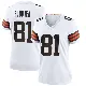 ＃81 Women's Luke Floriea White Game Cleveland Browns Jersey