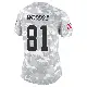 ＃81 Women's Michael Woods II Arctic Camo Limited Cleveland Browns 2024 Salute to Service Jersey