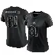 ＃81 Women's Michael Woods II Black Limited Cleveland Browns Reflective Jersey