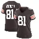 ＃81 Women's Michael Woods II Brown Game Cleveland Browns Team Color Jersey