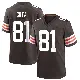 ＃81 Youth Chase Cota Brown Game Cleveland Browns Team Color Jersey