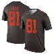 ＃81 Youth Chase Cota Brown Legend Cleveland Browns Alternate Jersey