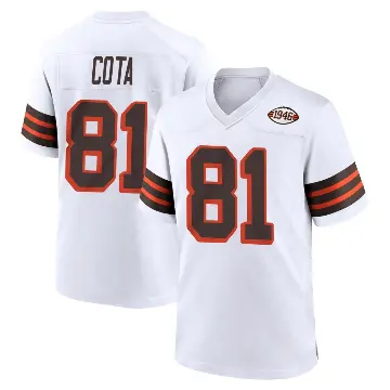 ＃81 Youth Chase Cota White Game Cleveland Browns 1946 Collection Alternate Jersey