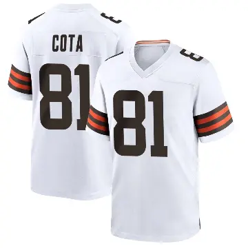 ＃81 Youth Chase Cota White Game Cleveland Browns Jersey