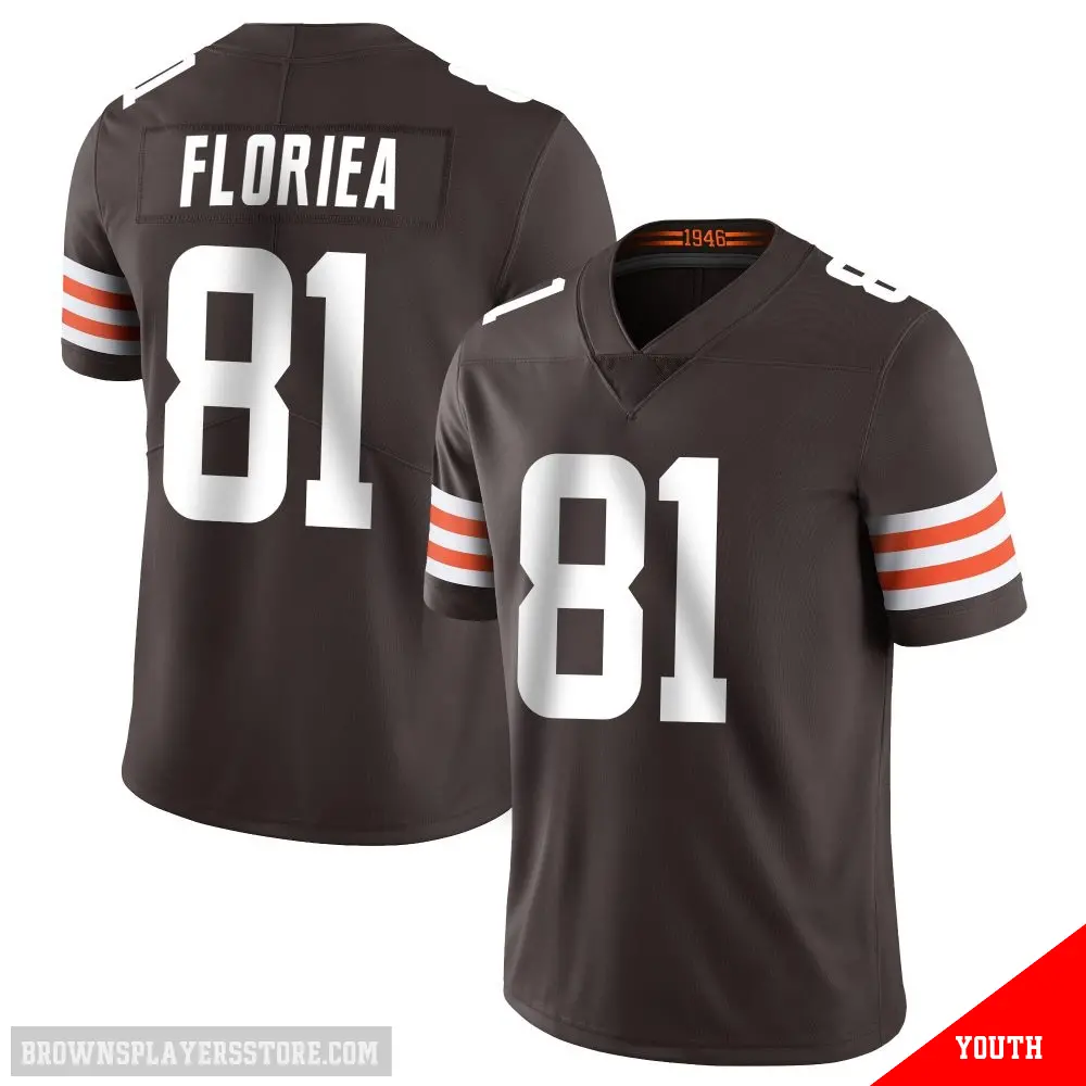 ＃81 Youth Luke Floriea Brown Limited Cleveland Browns Team Color Vapor Untouchable Jersey