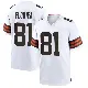 ＃81 Youth Luke Floriea White Game Cleveland Browns Jersey