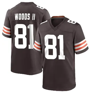 ＃81 Youth Michael Woods II Brown Game Cleveland Browns Team Color Jersey