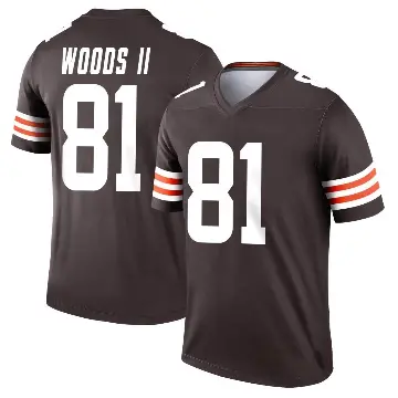 ＃81 Youth Michael Woods II Brown Legend Cleveland Browns Jersey