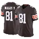＃81 Youth Michael Woods II Brown Limited Cleveland Browns Vapor F.U.S.E. Jersey