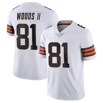 ＃81 Youth Michael Woods II White Limited Cleveland Browns Vapor Untouchable Jersey