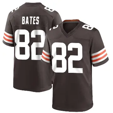 ＃82 Men's Brenden Bates Brown Game Cleveland Browns Team Color Jersey