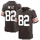 ＃82 Men's Brenden Bates Brown Game Cleveland Browns Team Color Jersey