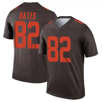 ＃82 Men's Brenden Bates Brown Legend Cleveland Browns Alternate Jersey