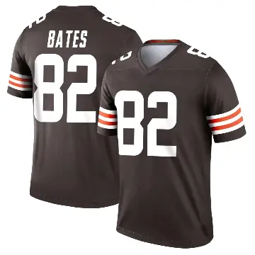 ＃82 Men's Brenden Bates Brown Legend Cleveland Browns Jersey
