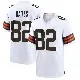 ＃82 Men's Brenden Bates White Game Cleveland Browns Jersey