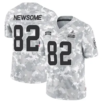 ＃82 Men's Ozzie Newsome Arctic Camo Limited Cleveland Browns 2024 Salute to Service Jersey