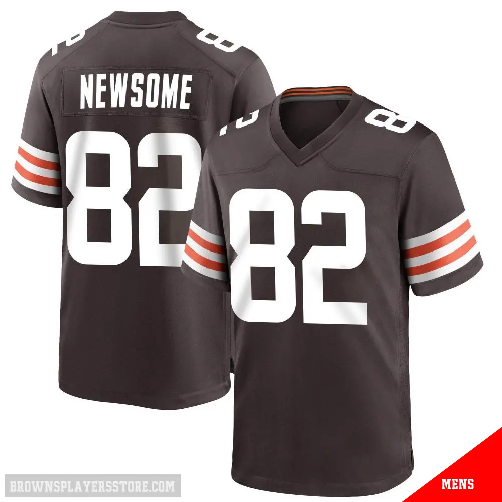 ＃82 Men's Ozzie Newsome Brown Game Cleveland Browns Team Color Jersey