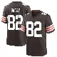＃82 Youth Brenden Bates Brown Game Cleveland Browns Team Color Jersey