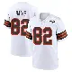 ＃82 Youth Brenden Bates White Game Cleveland Browns 1946 Collection Alternate Jersey