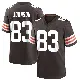 ＃83 Men's Kisean Johnson Brown Game Cleveland Browns Team Color Jersey