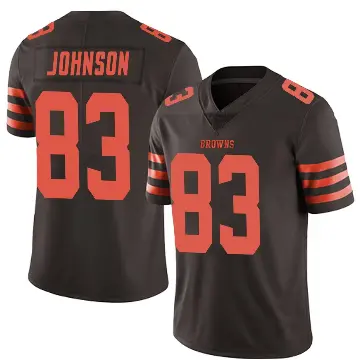 ＃83 Men's Kisean Johnson Brown Limited Cleveland Browns Color Rush Jersey