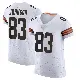 ＃83 Men's Kisean Johnson White Elite Cleveland Browns Vapor Jersey