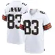 ＃83 Men's Kisean Johnson White Game Cleveland Browns Jersey